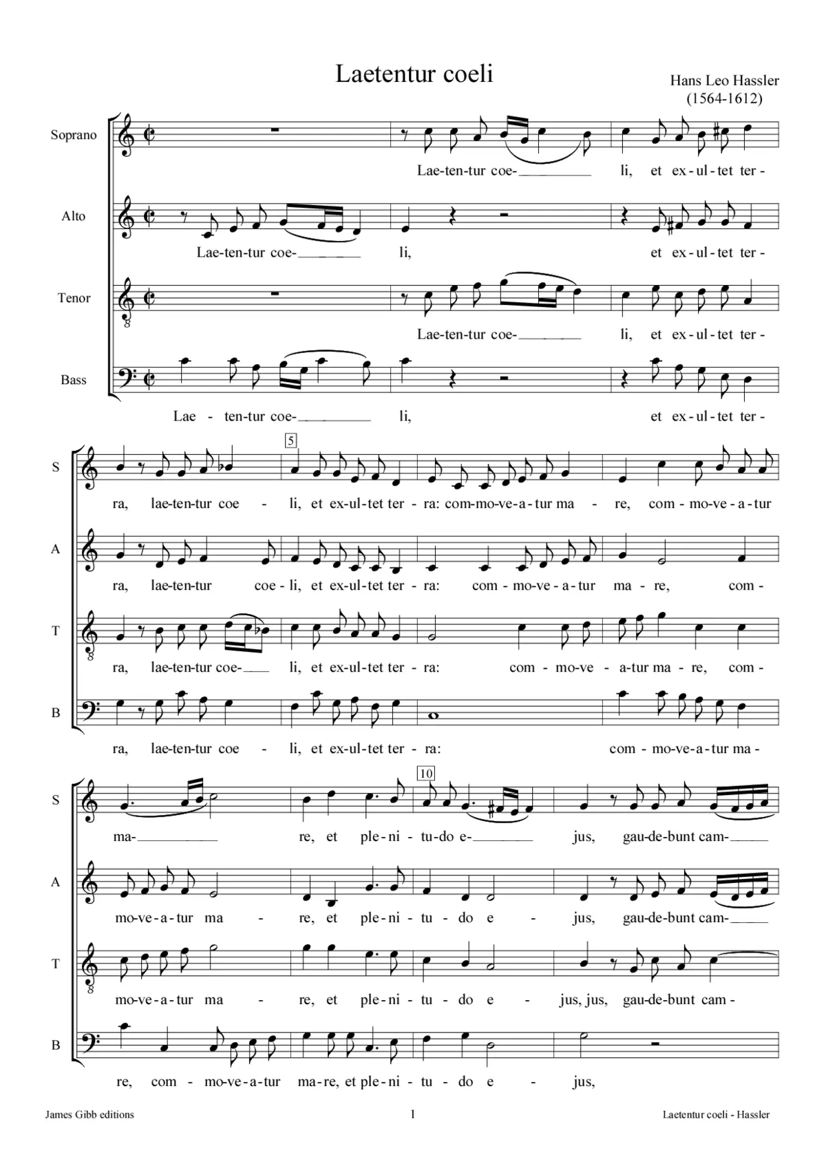 Laetentur coeli - Page 1