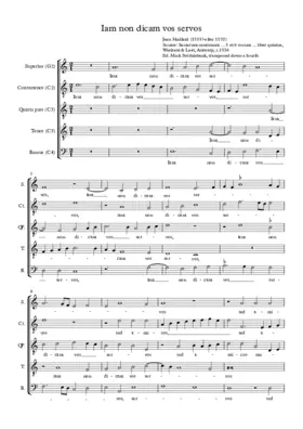 Iam non dicam vos servos