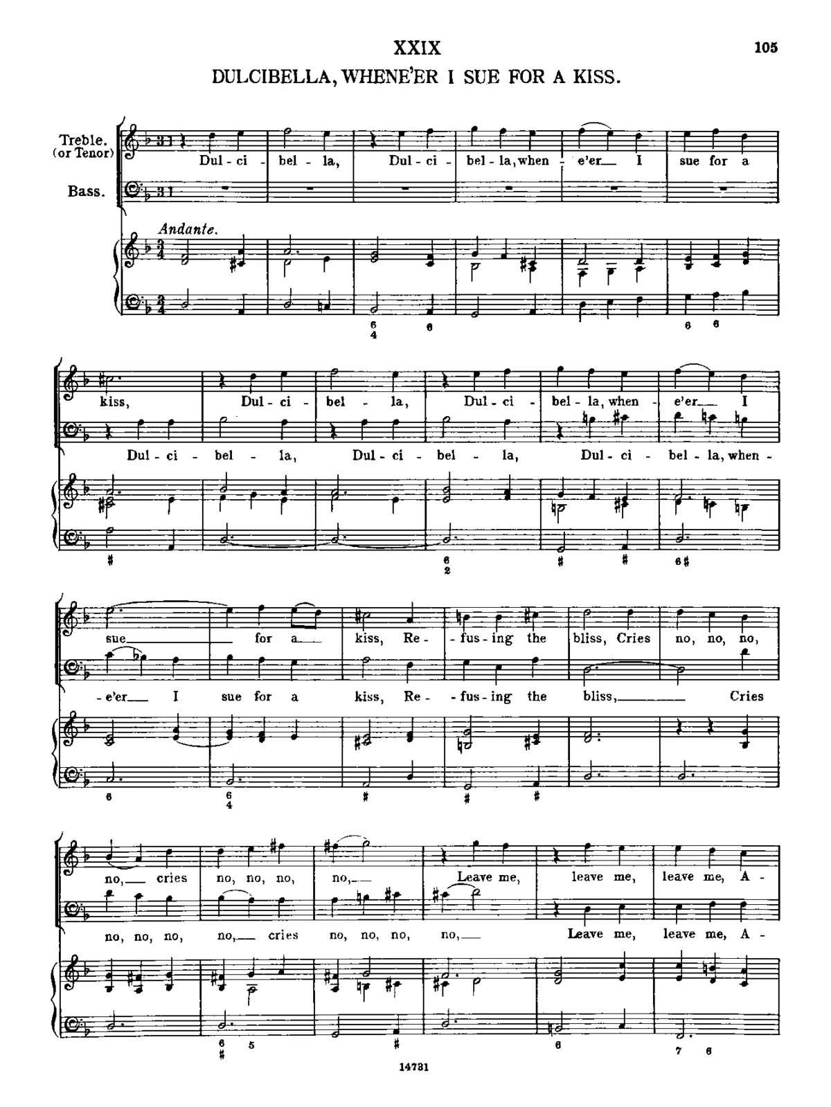 Dulcibella, Whene'er I Sue for a Kiss - Page 1