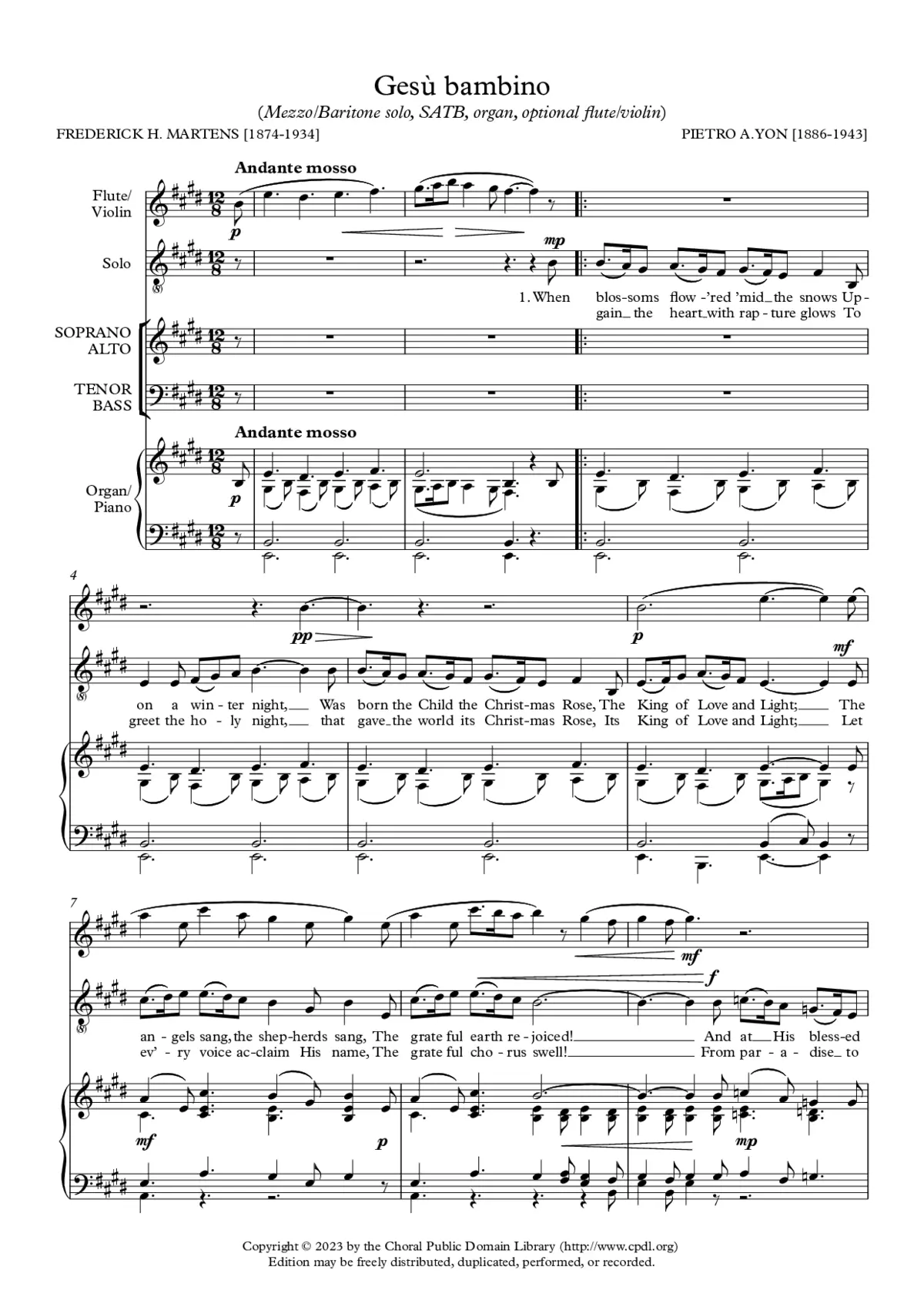Gesu Bambino - Page 1