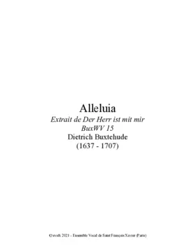 Alleluia (from "Der Herr ist mit mir", BuxWV 15)