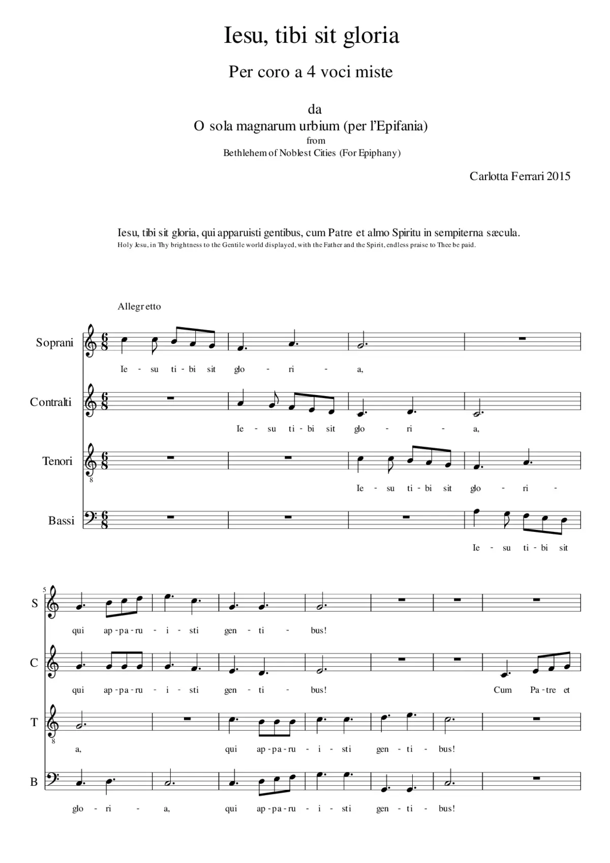 Iesu tibi sit gloria - Page 1