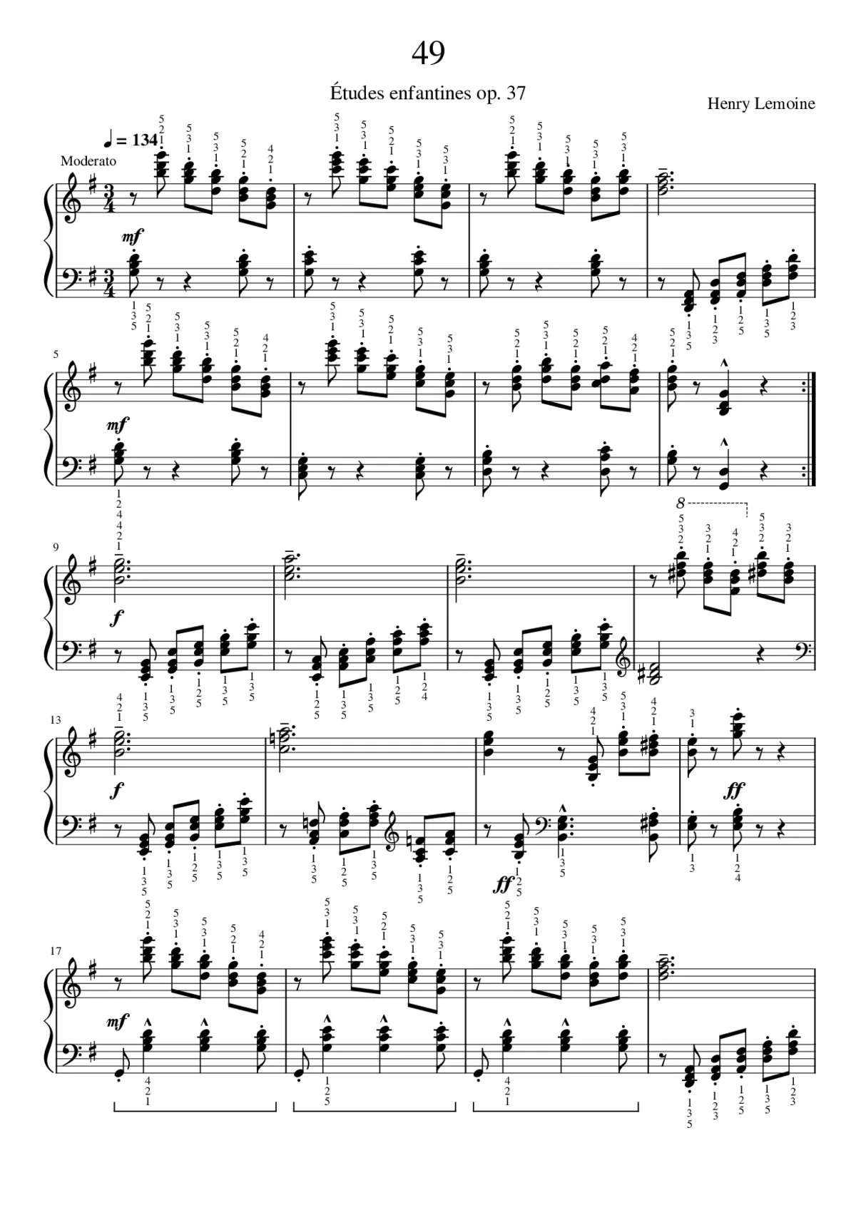 Études enfantines Op.37 - Page 1