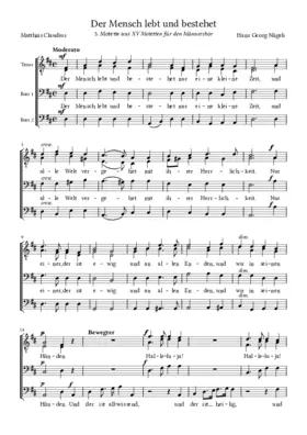 Der Mensch lebt und bestehet