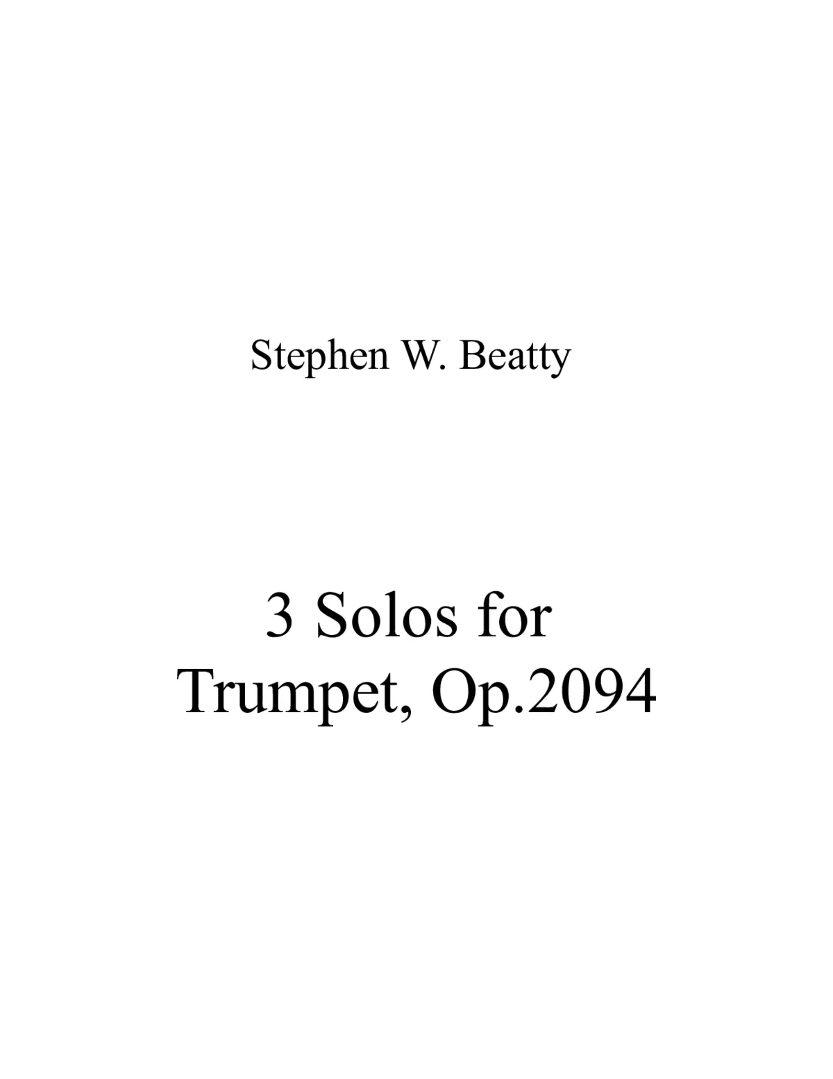 3 Solos for Trumpet - Page 1