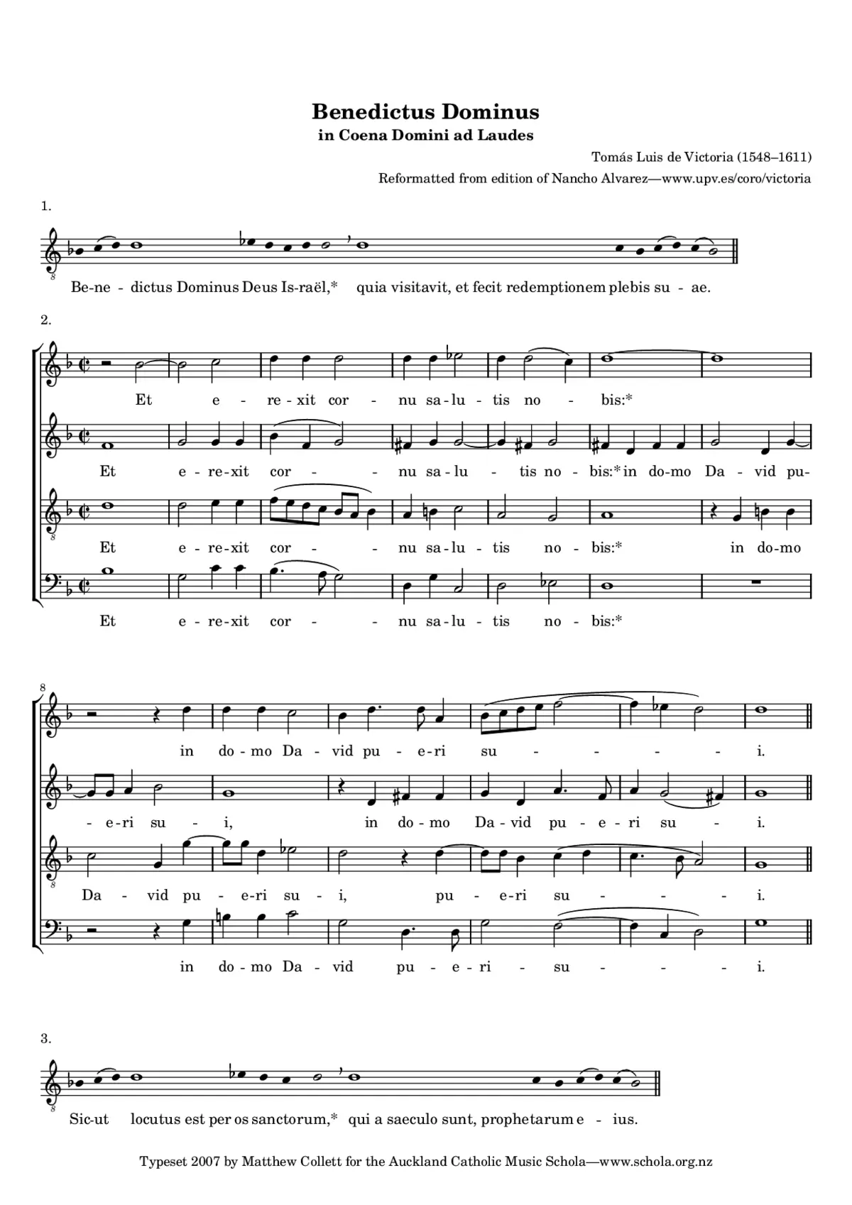 Benedictus Dominus - Page 1