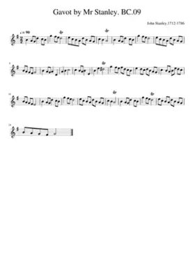Gavot by Mr Stanley. BC.09