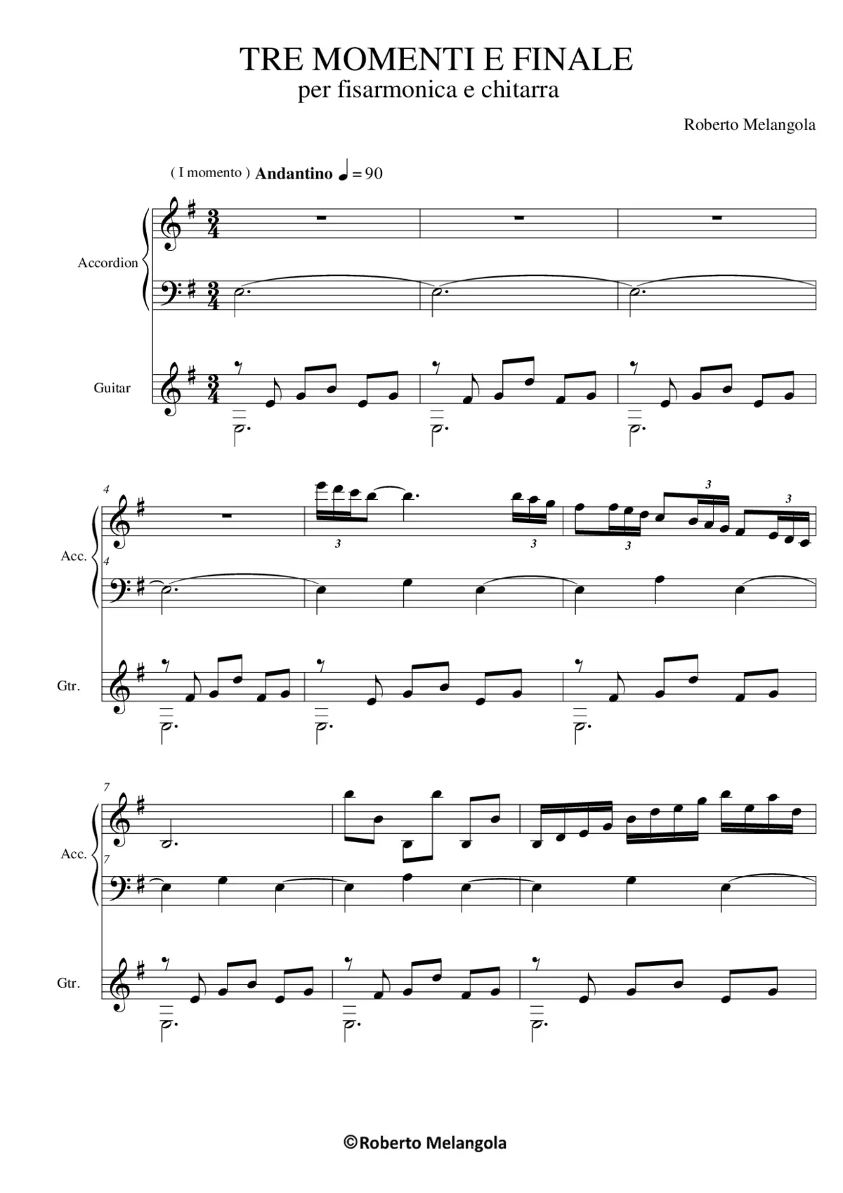 Tre Momenti e Finale - Page 1