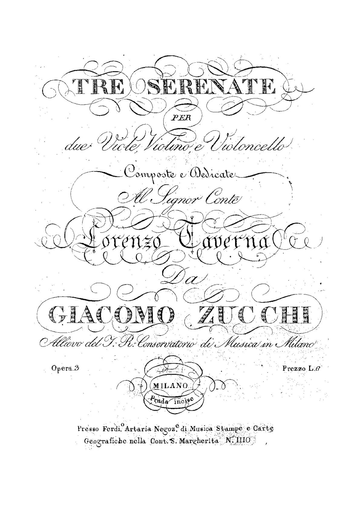 3 Serenades for Viola and String Trio, Op.3 - Page 1