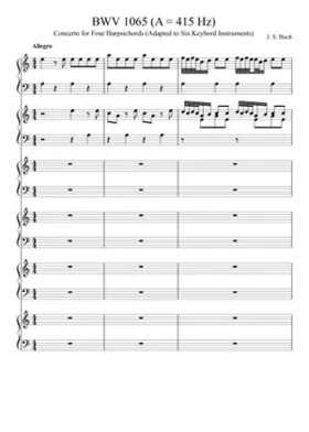 Concerto for 4 Harpsichords in A minor BWV 1065