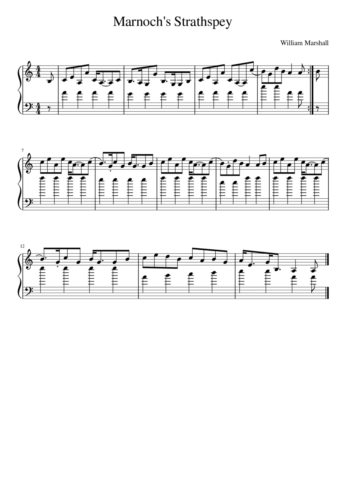 Marnoch's Strathspey - Page 1