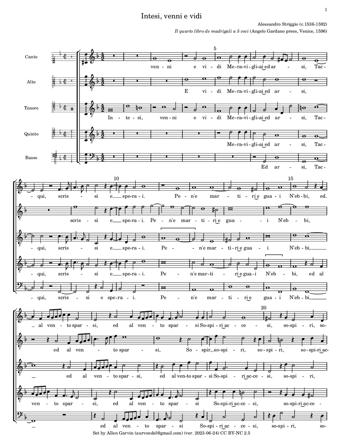 Intesi, venni e vidi - Page 1
