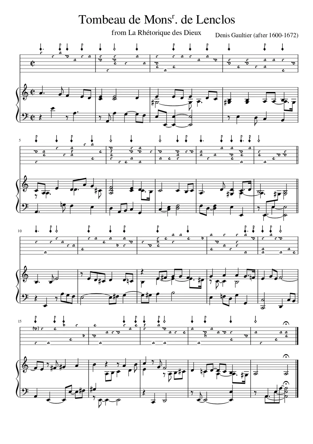 Tombeau de Monsr. de Lenclos - Page 1