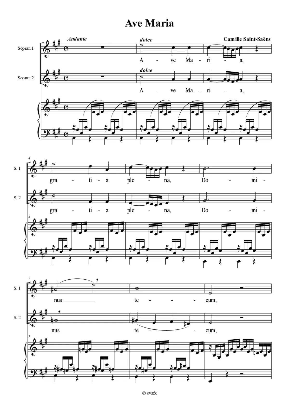 Ave Maria a 2 - Page 1