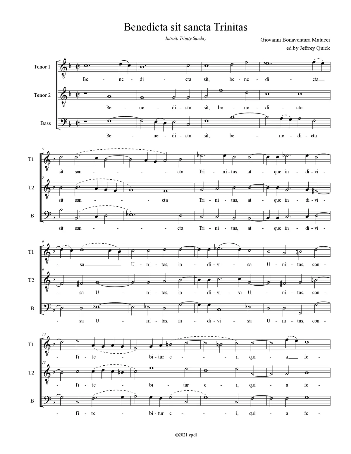 Benedicta sit sancta Trinitas - Page 1