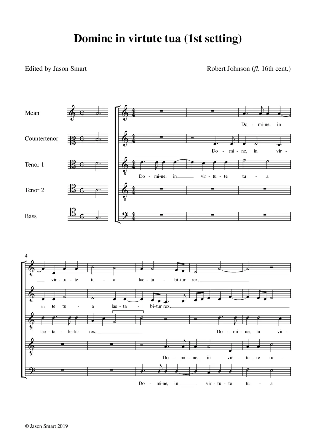 Domine in virtute tua (1st setting) - Page 1