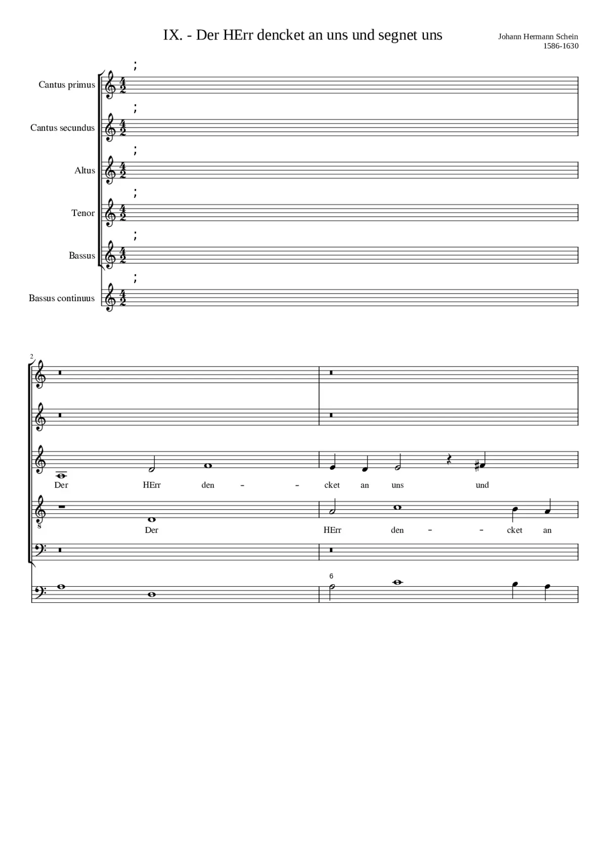 Der Herr denket an uns - Page 1