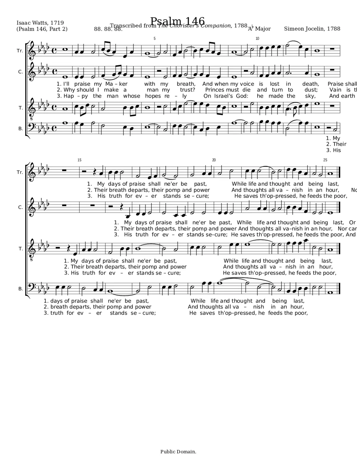 Psalm 146 - Simeon Jocelin - Page 1