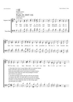 Der Herr erhör dich in der Not SWV 116