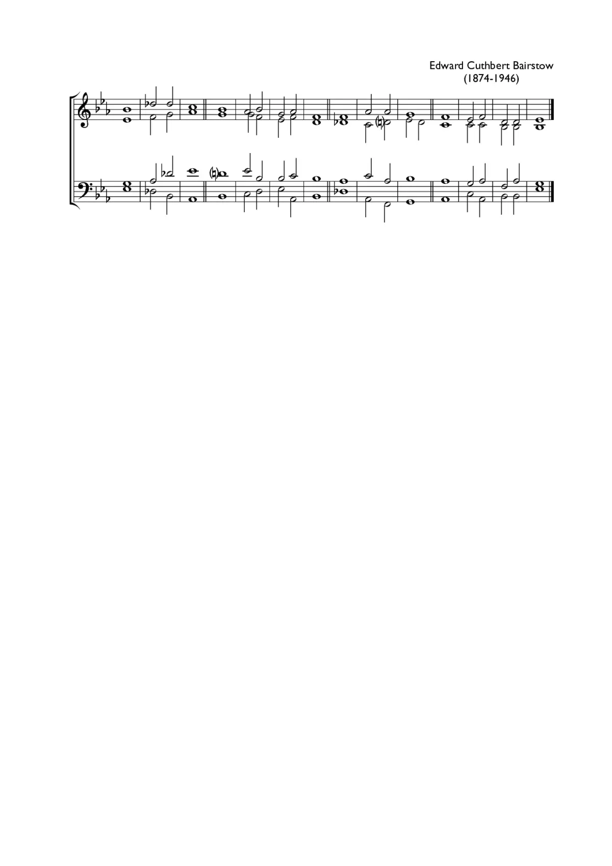 Double chant in E flat major - Page 1