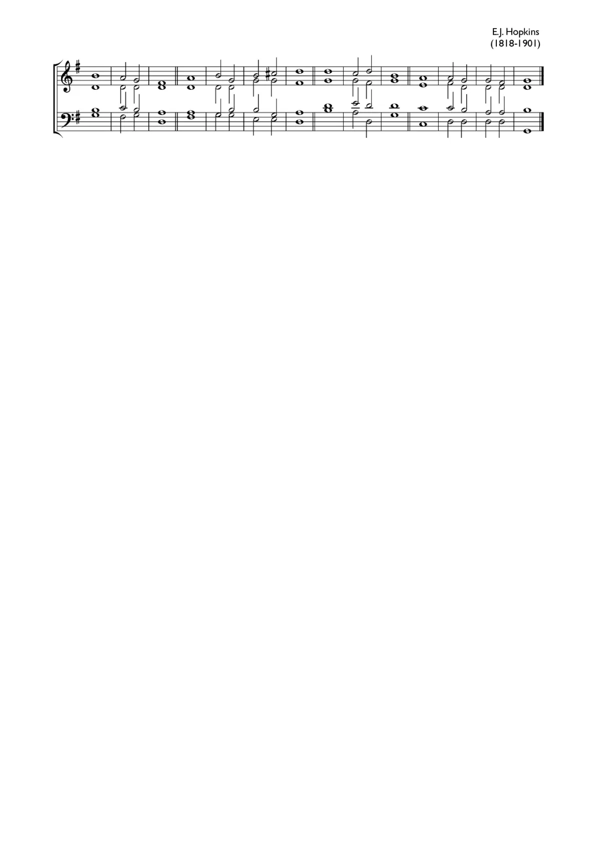 Double chant in G major - Page 1