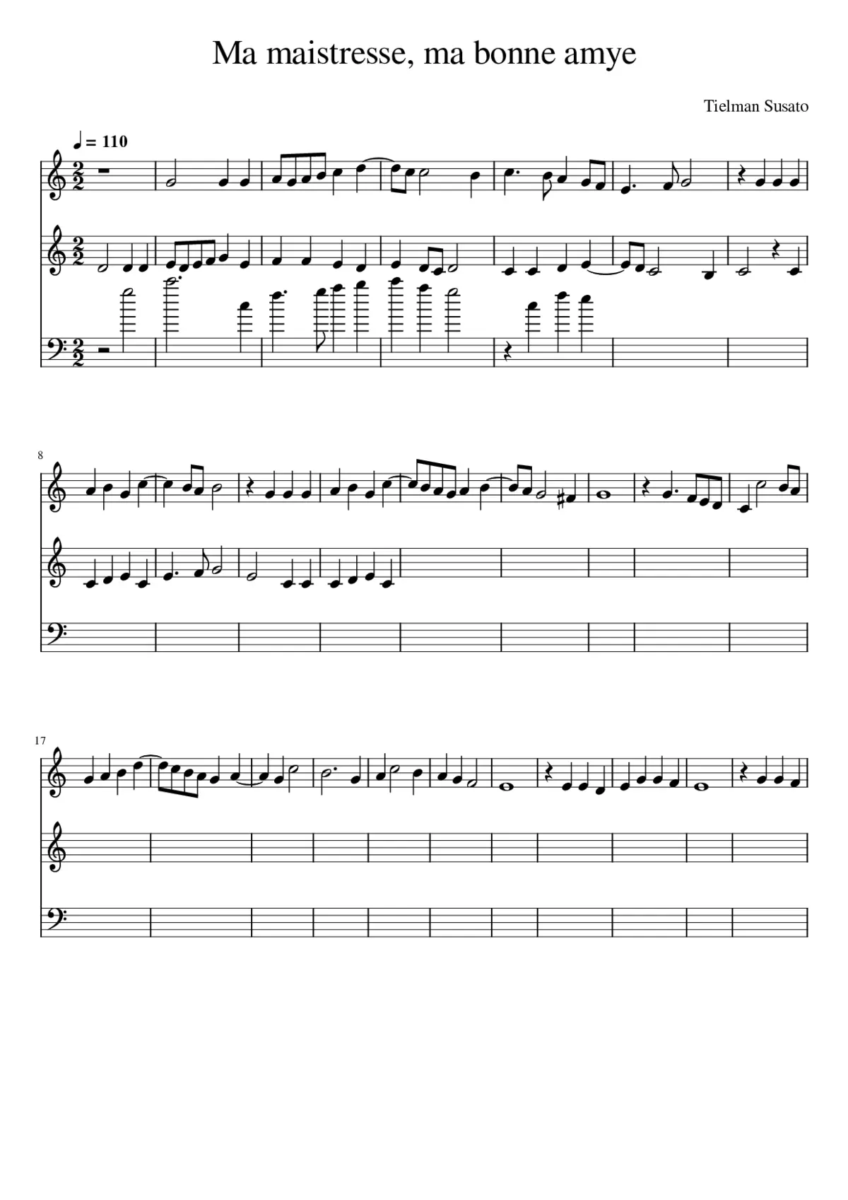 Ma maistresse ma bonne amye - Page 1