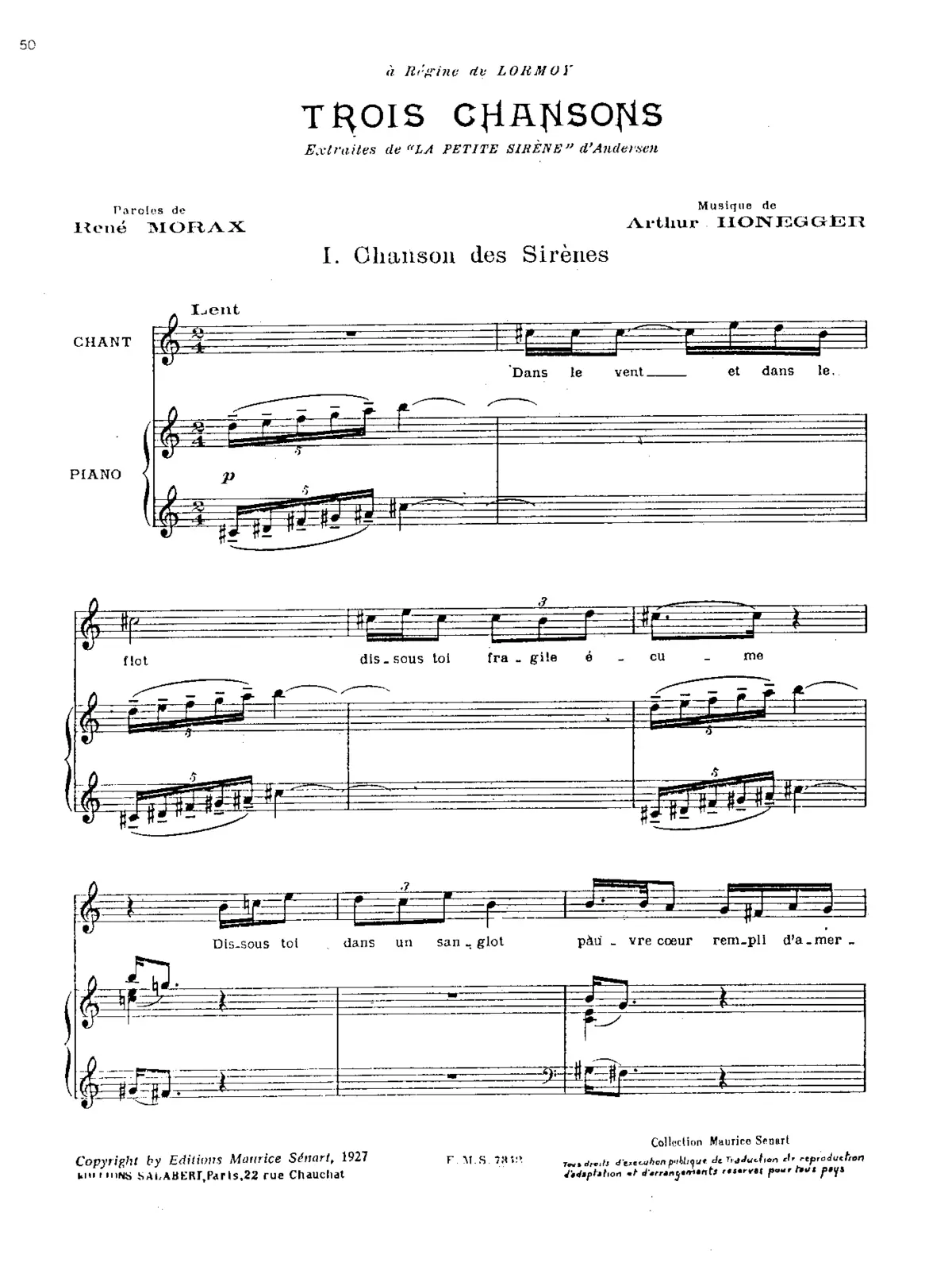 3 Chansons de la Petite Sirène - Page 1