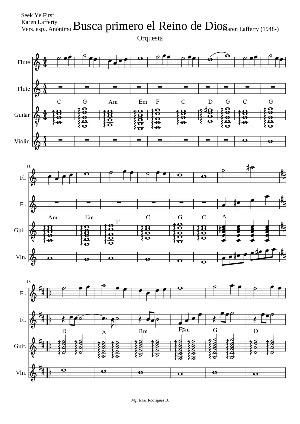 Busca primero el Reino de Dios-Orquesta - Page 1