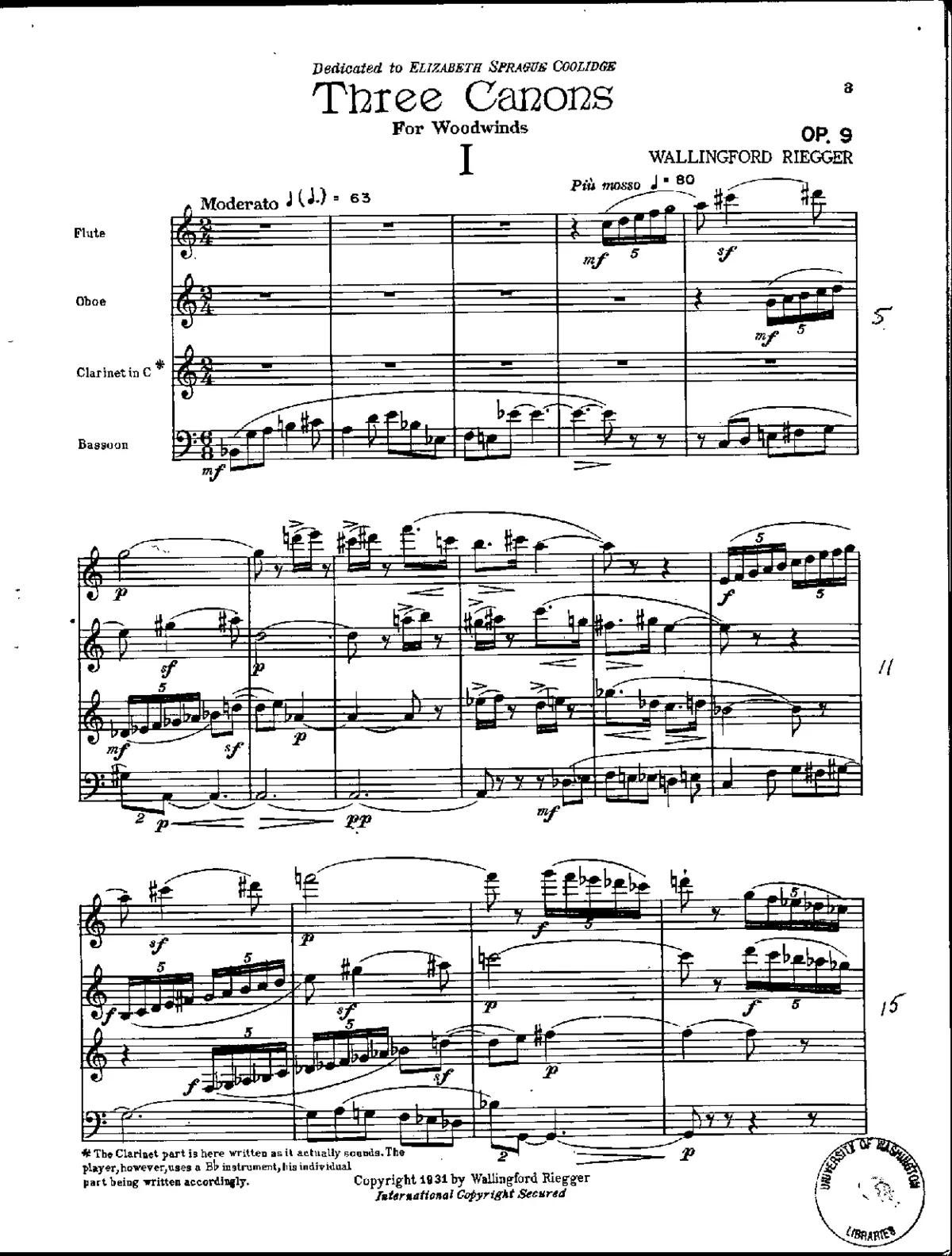 3 Canons for Woodwinds - Page 1