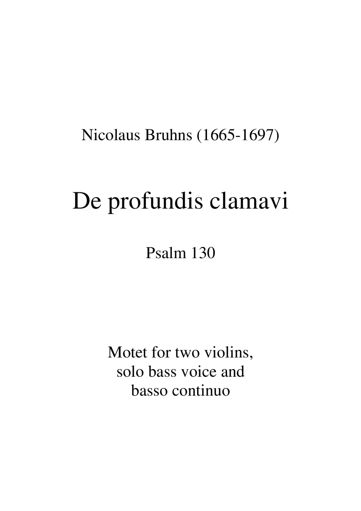 De profundis clamavi - Page 1
