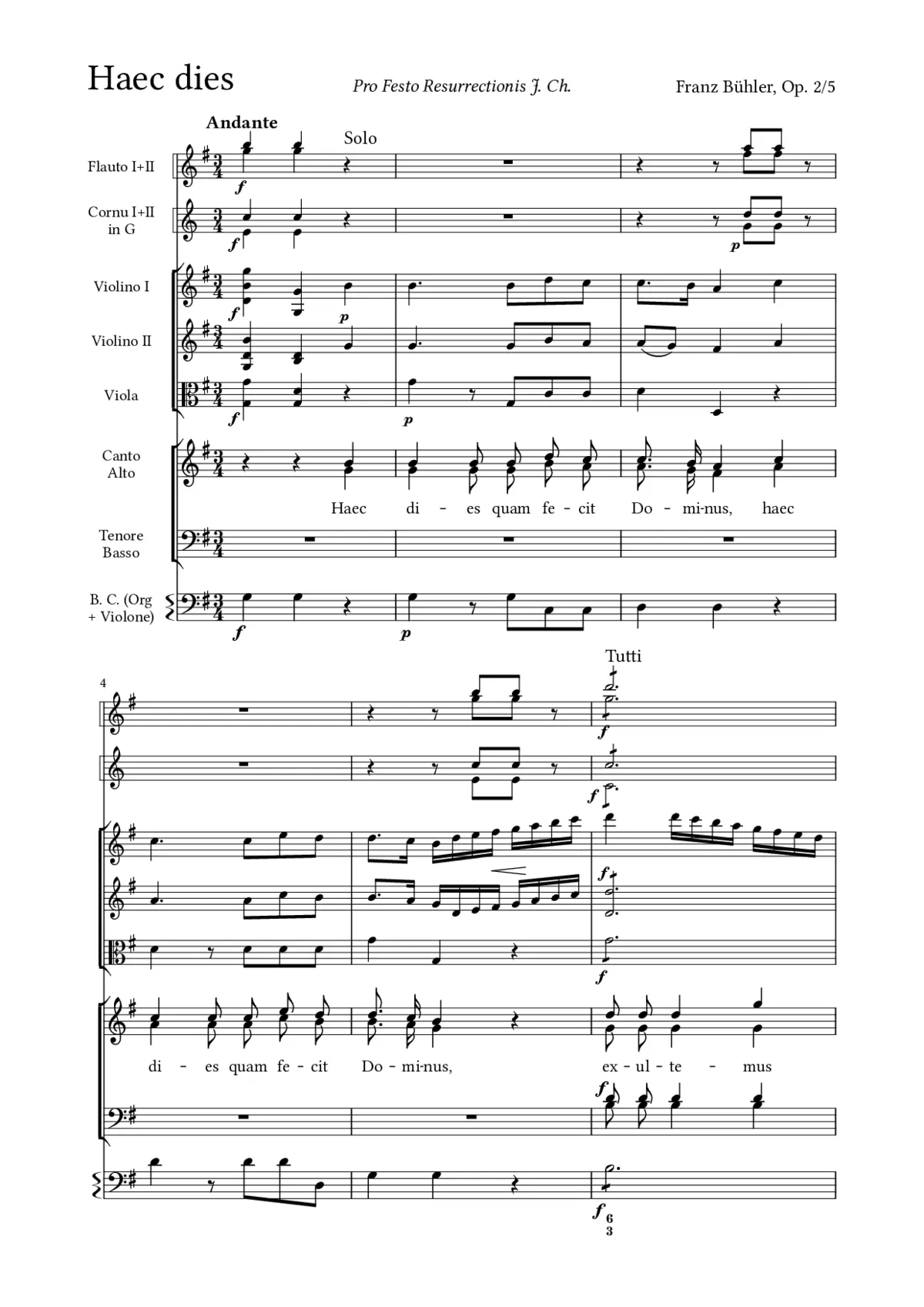 Haec dies, Op. 2/5 - Page 1