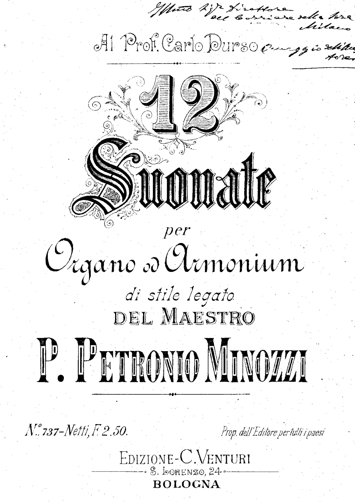 12 Suonate per Organo o Armonium - Page 1