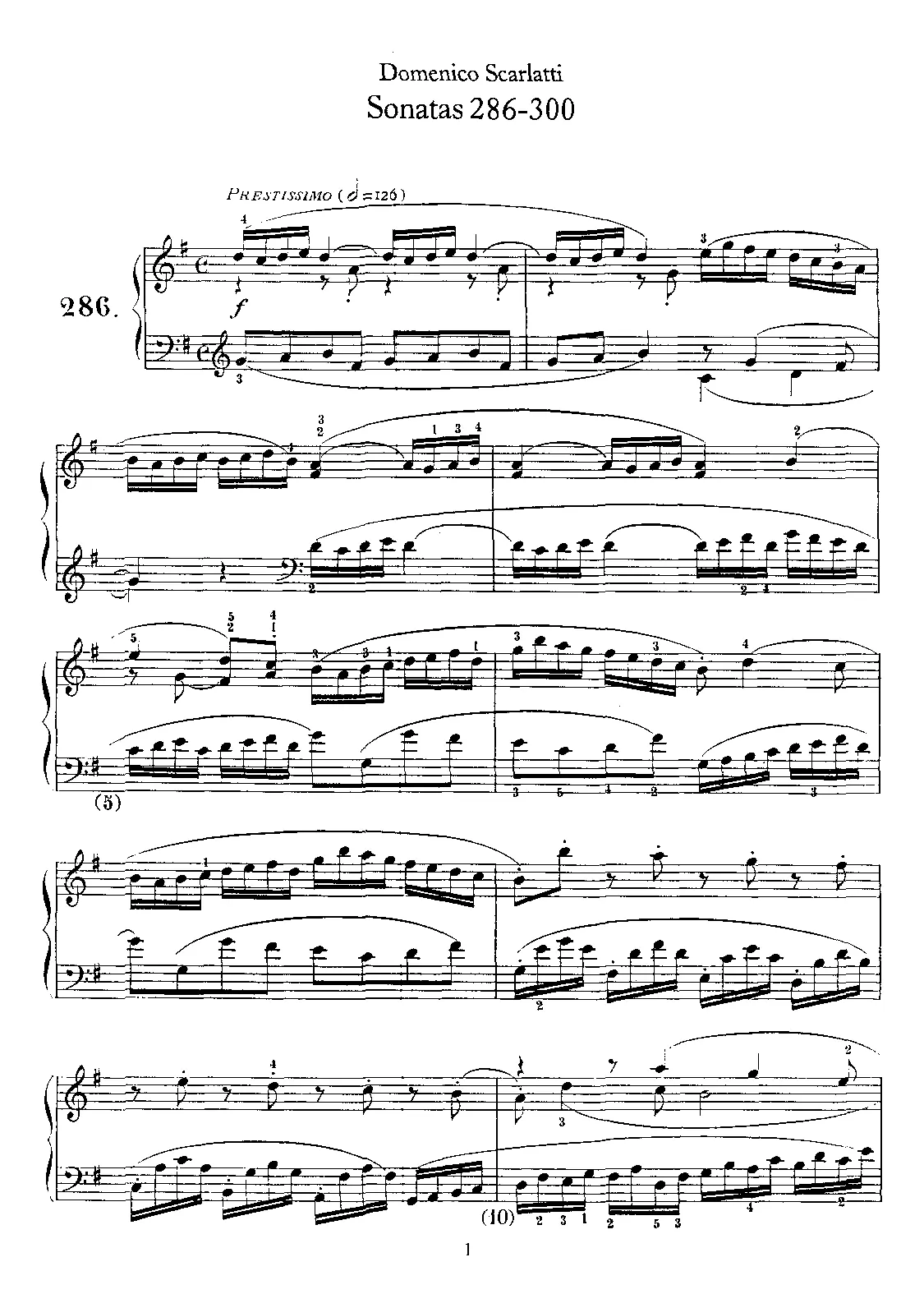 Keyboard Sonata in G major - Page 1