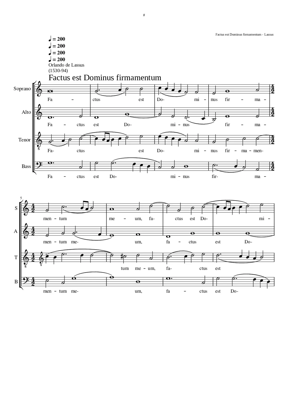 Factus est Dominus firmamentum - Page 1