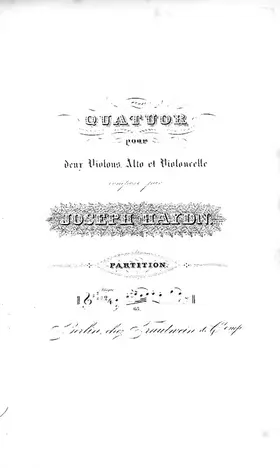 String Quartet in E major