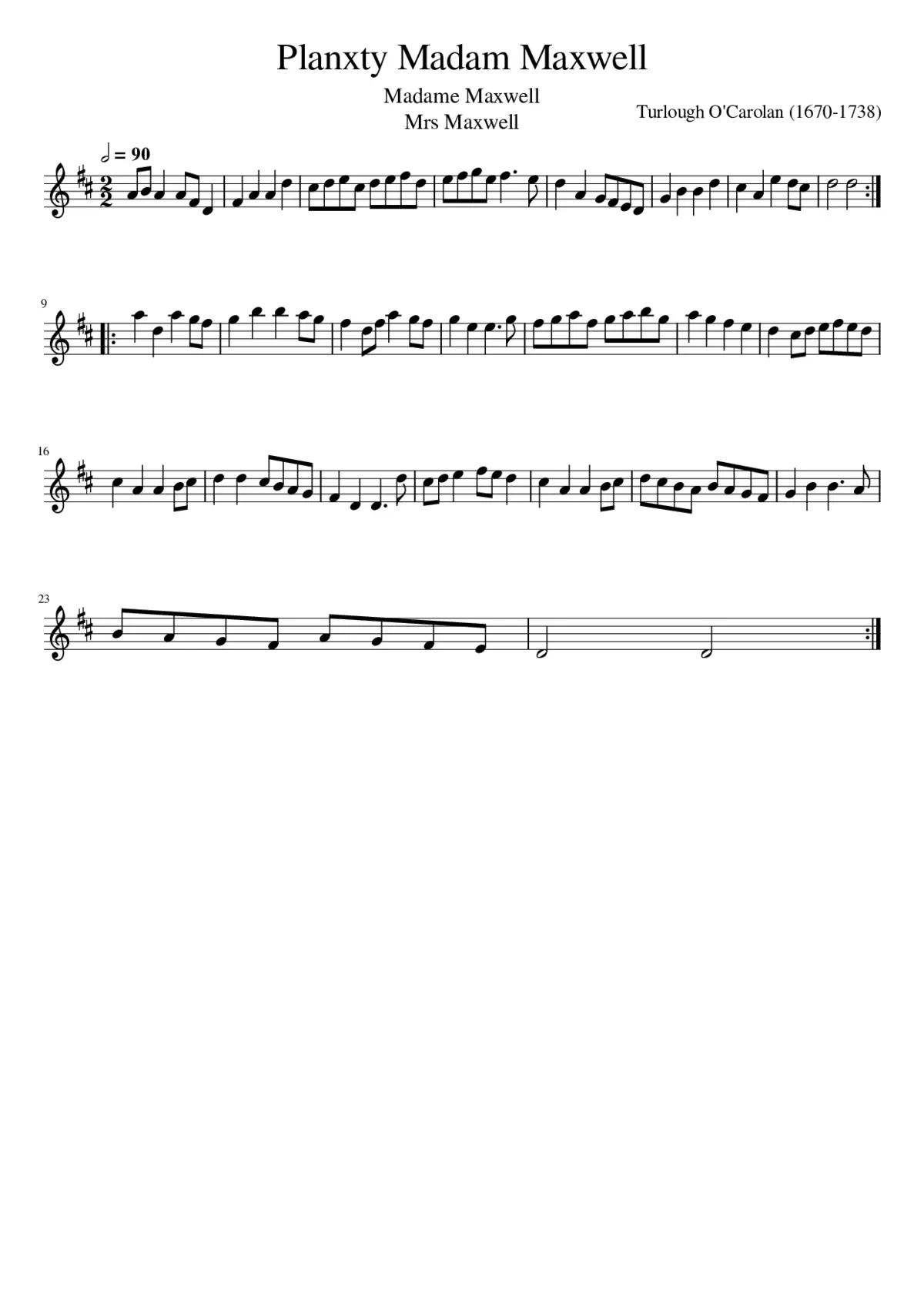 Planxty Madam Maxwell - Page 1