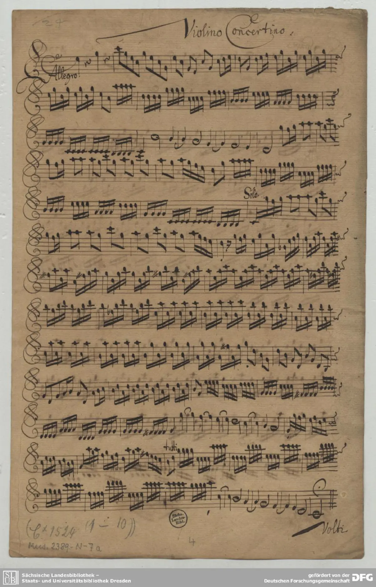 Sinfonia in C major - Page 1
