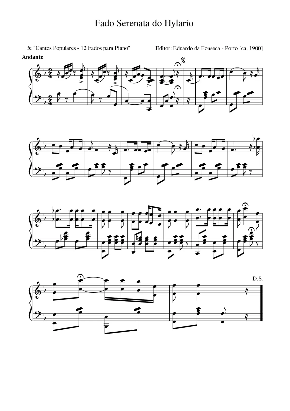 Fado Serenata do Hylario - Page 1