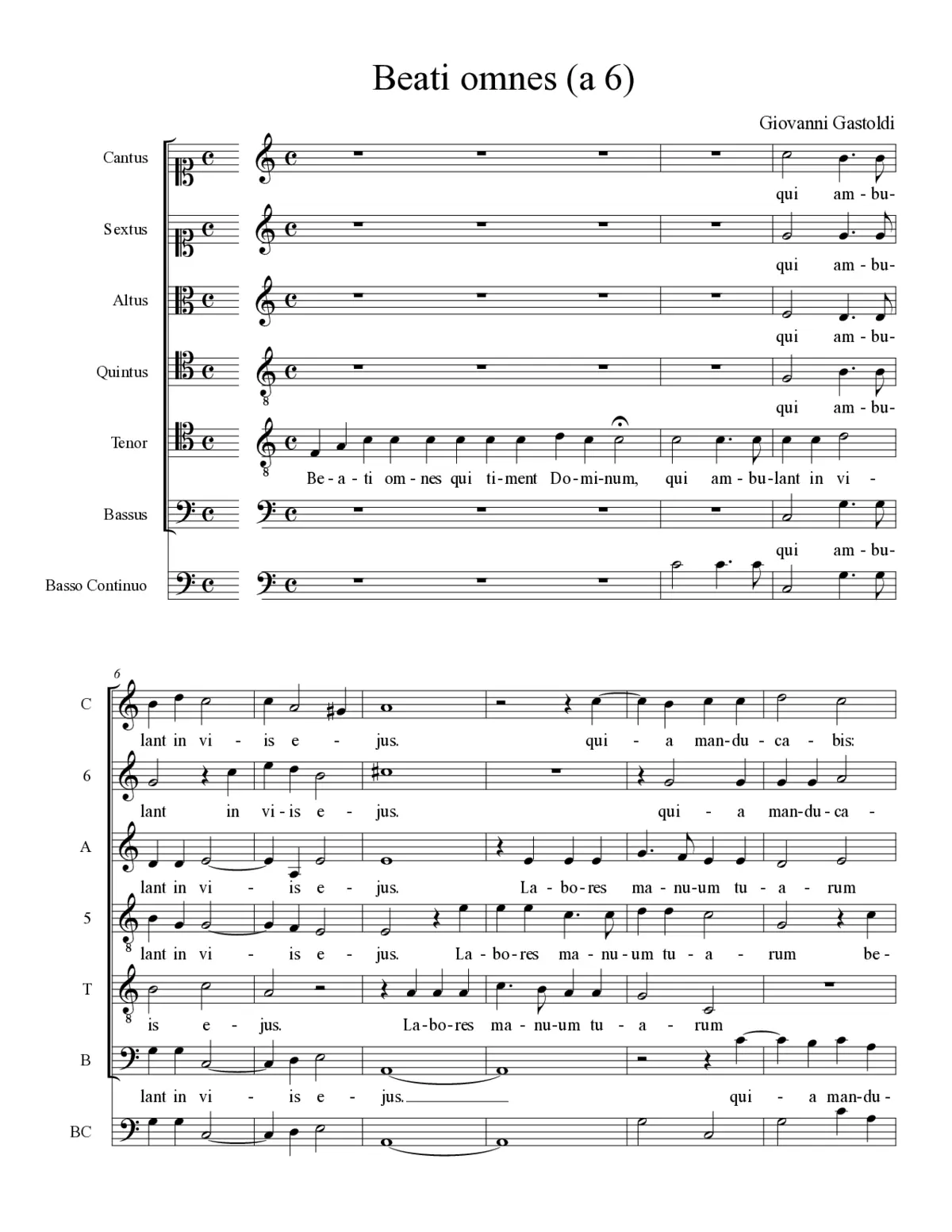 Beati omnes (a 6) - Page 1
