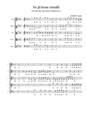 Su gl'eterni cristalli