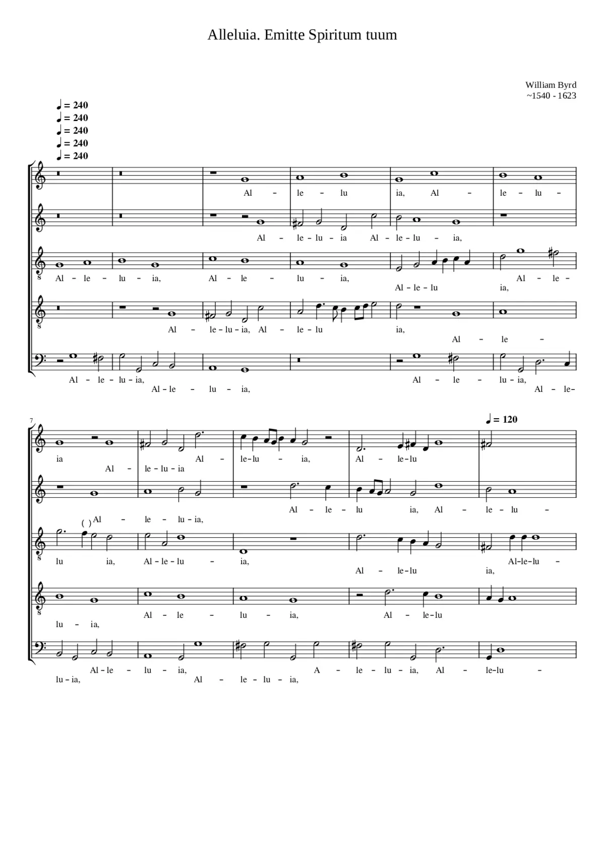Alleluia. Emitte Spiritum tuum - Page 1