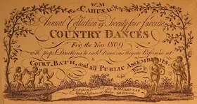 W.M. Cahusac's Annual Collection of Twenty-four favorite Country Dances for the Year 1809 with proper Directions to each Dance, as they are Performed at Court, Bath, and all Public Assemblies