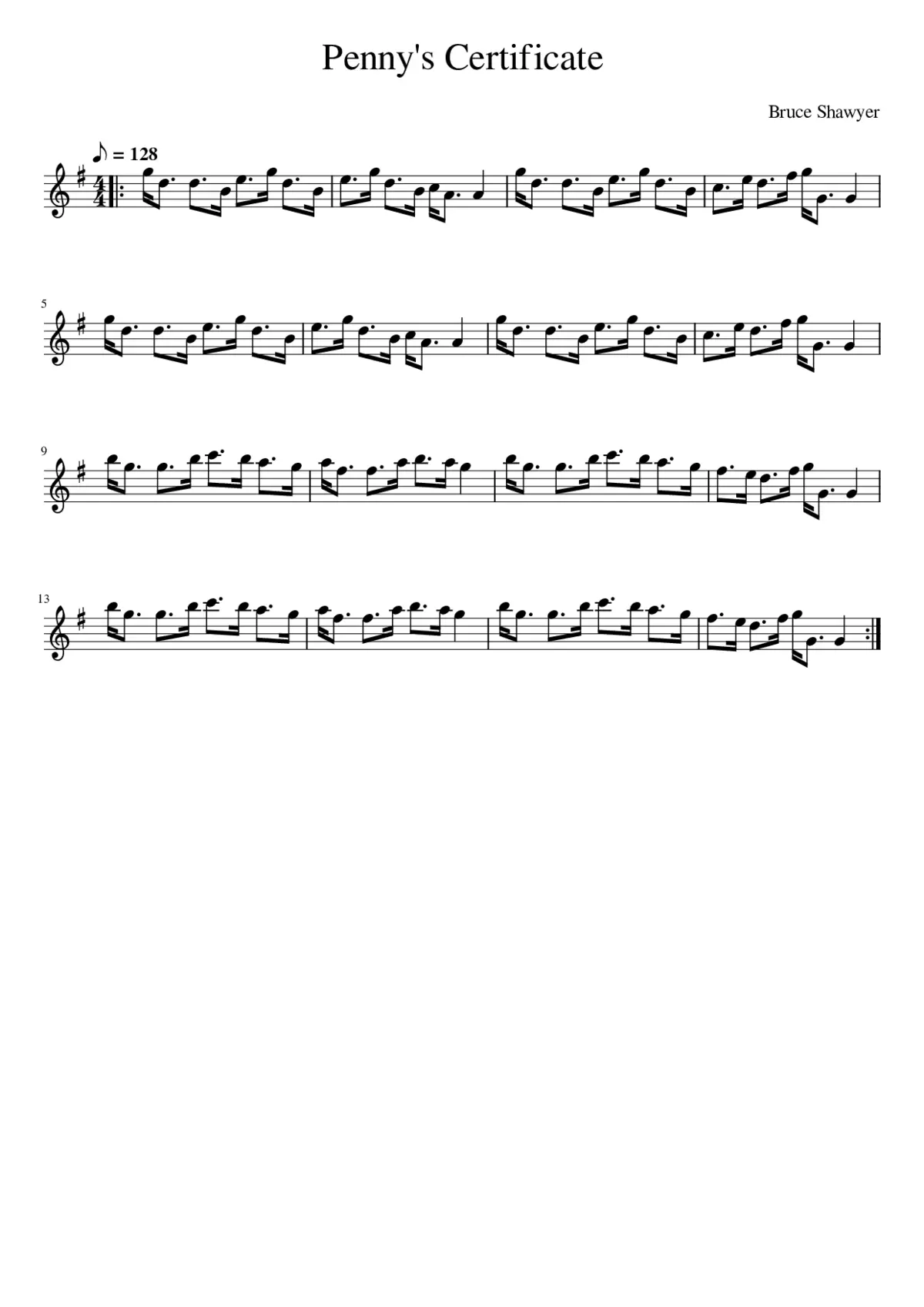 Penny's Certificate - Page 1