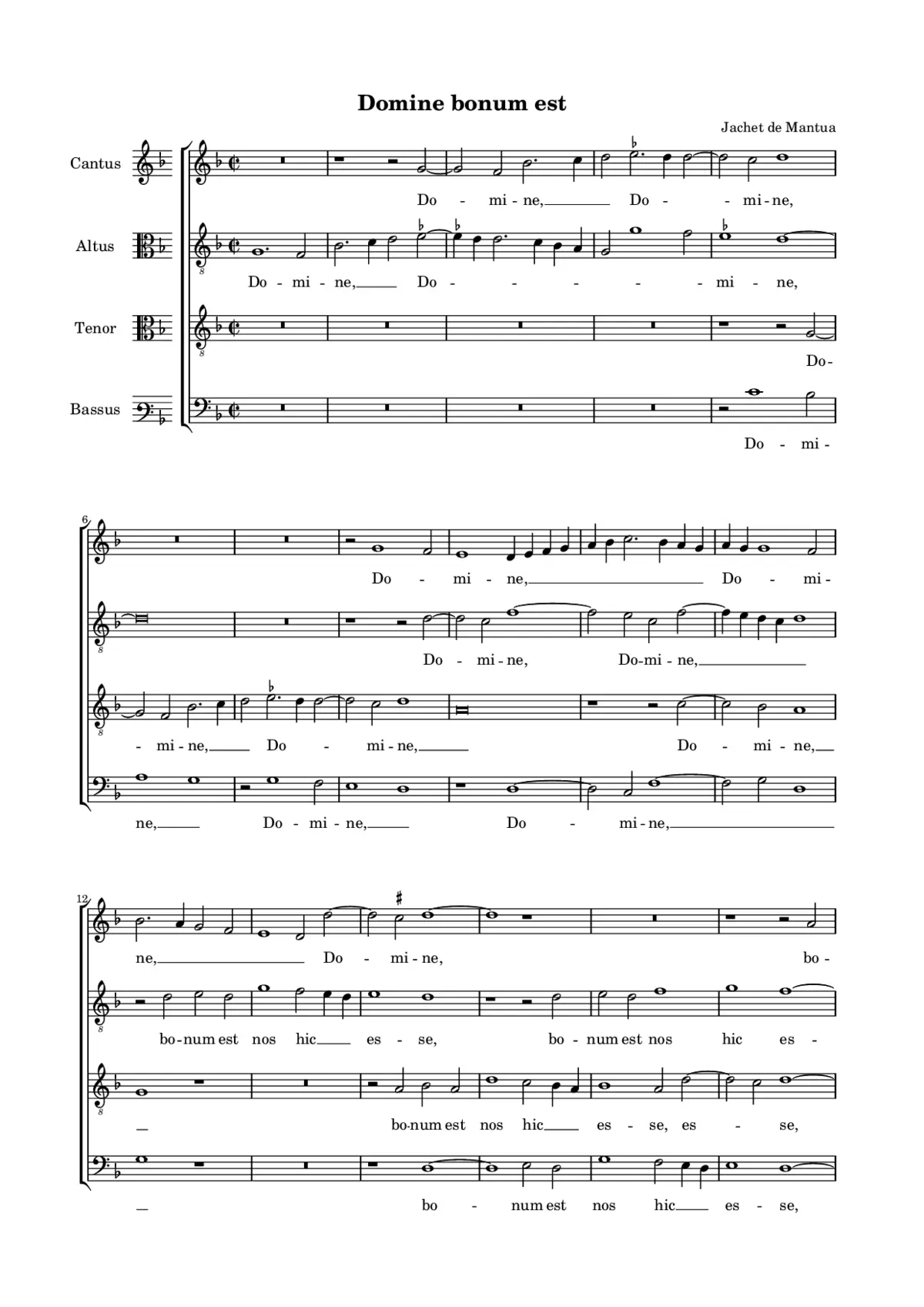 Domine bonum est - Page 1