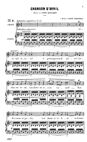 Chanson d'avril