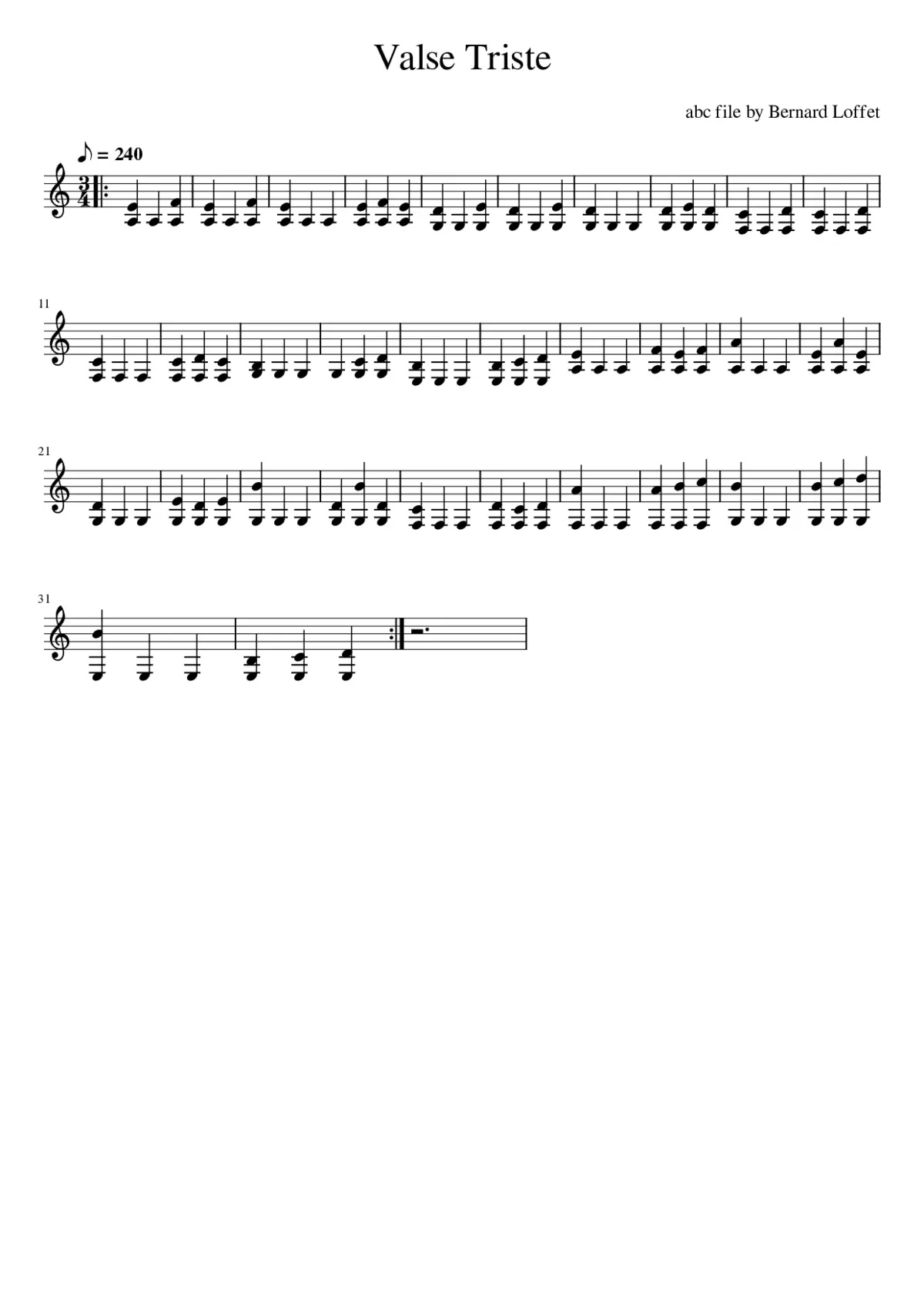 Valse Triste - Page 1