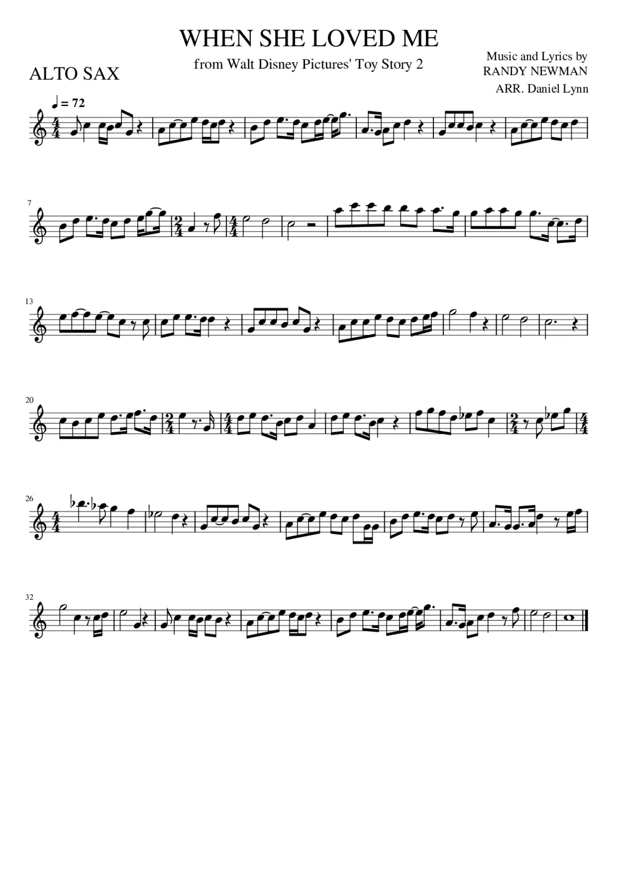 toy story 2 - when she loved me - Page 1