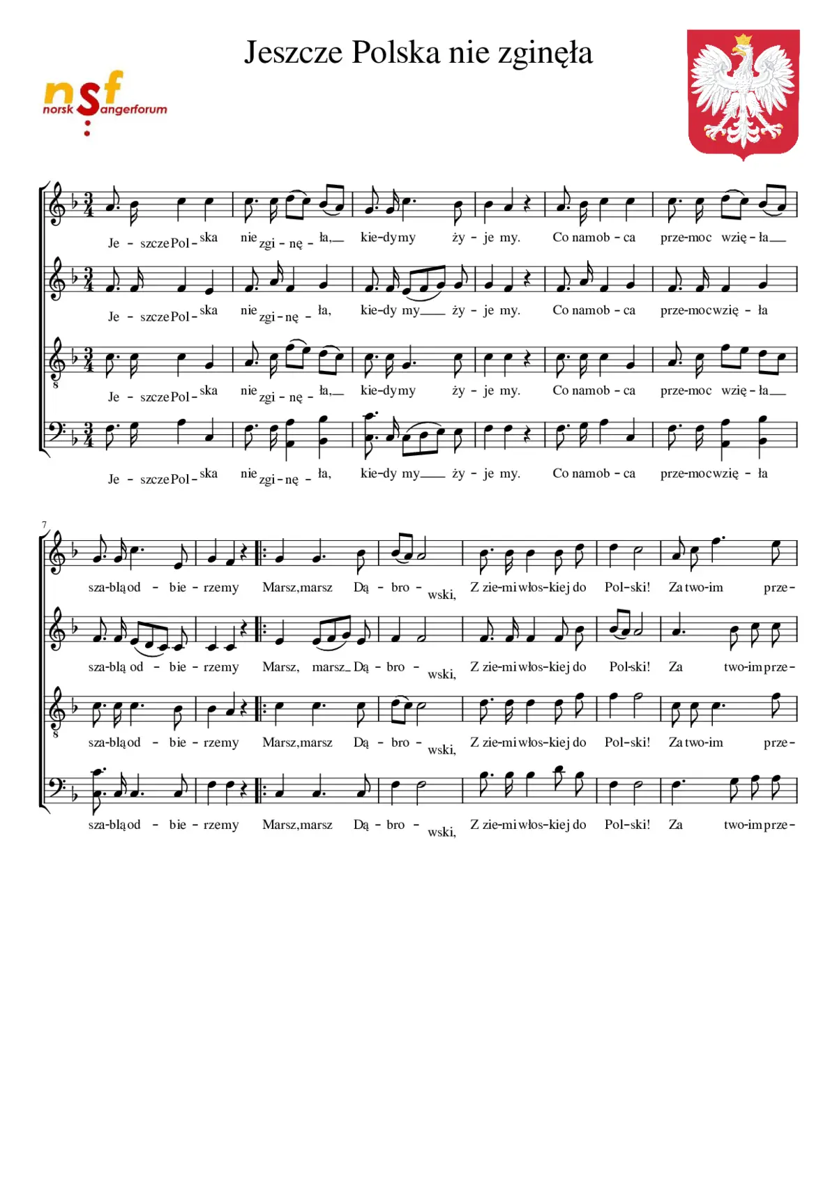 Jeszcze Polska nie zginÄÅa - Page 1