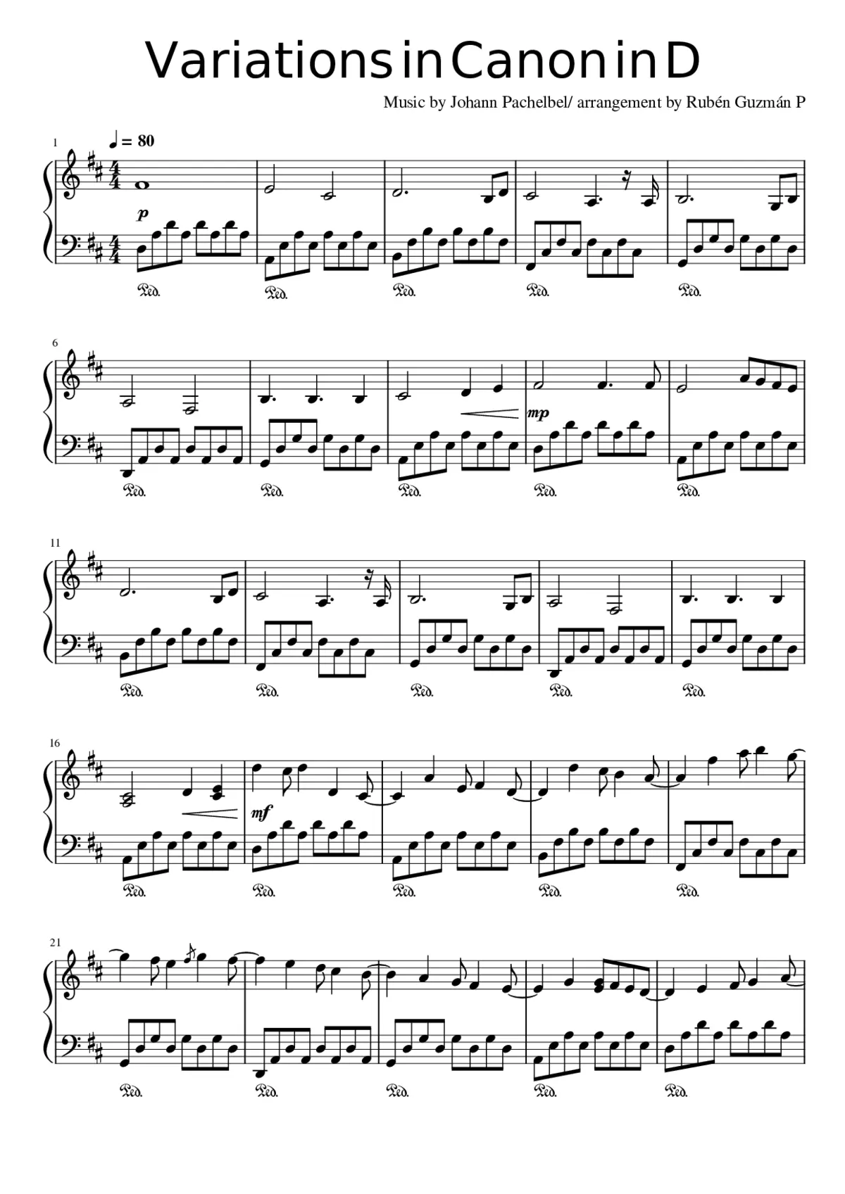 Canon and Gigue in D major P.37 - Page 1