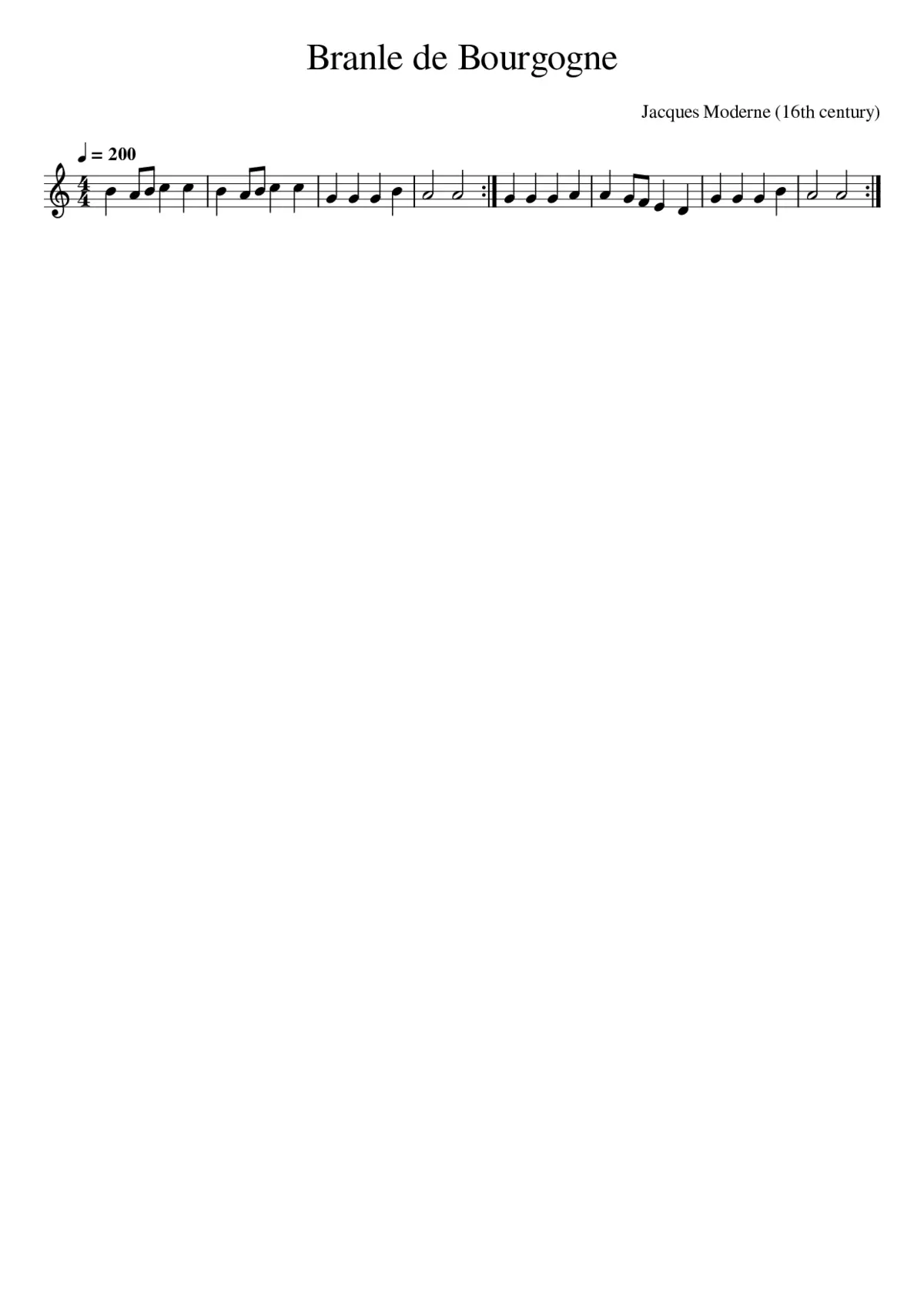 Branle de Bourgogne - Page 1